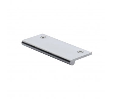 Heritage Brass EP Edge Pull Cabinet Handle 100mm - Satin Chrome