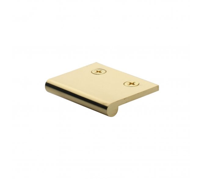 Heritage Brass EP Edge Pull Cabinet Handle 50mm - Polished Brass