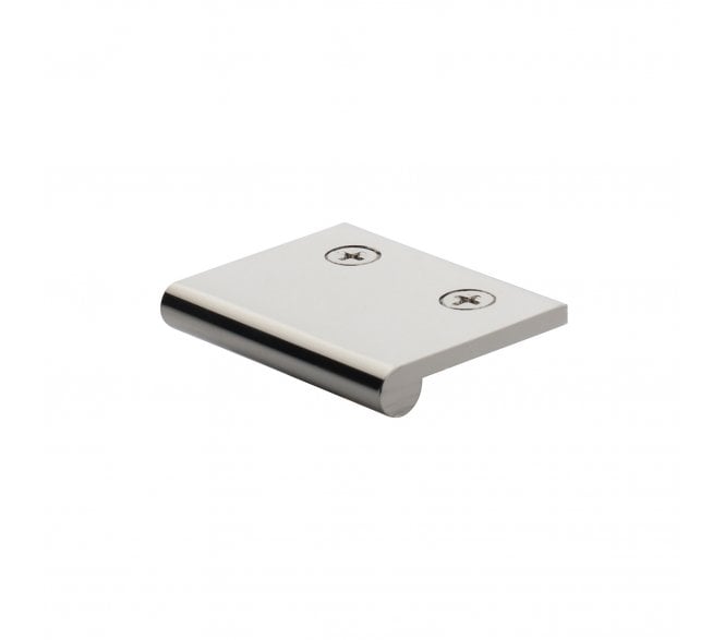 Heritage Brass EP Edge Pull Cabinet Handle 50mm - Polished Nickel