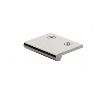 Heritage Brass EP Edge Pull Cabinet Handle 50mm - Polished Nickel