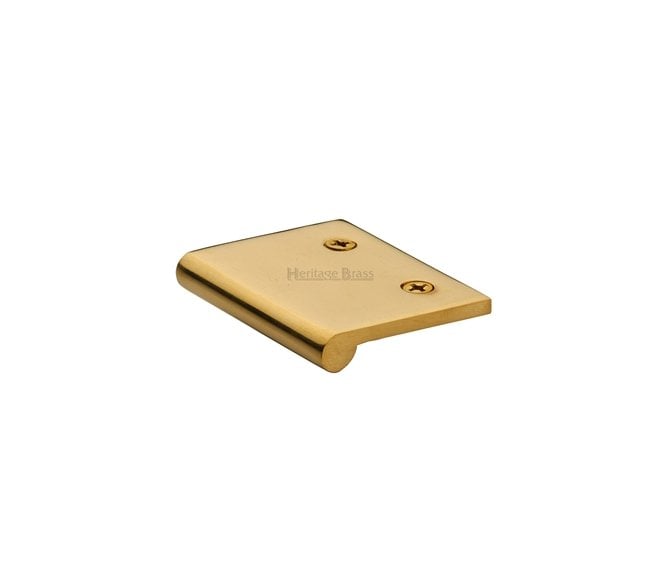 Heritage Brass EP Edge Pull Cabinet Handles - Unlacquered Brass