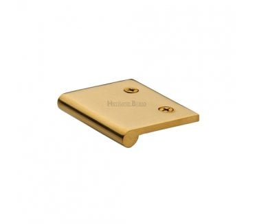 Heritage Brass EP Edge Pull Cabinet Handles - Unlacquered Brass