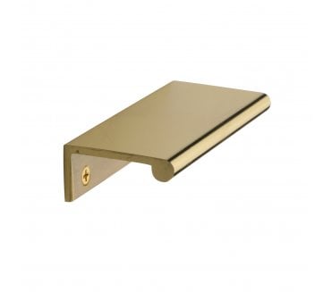 Heritage Brass EPR Edge Pull Cabinet Handle 100mm - Polished Brass