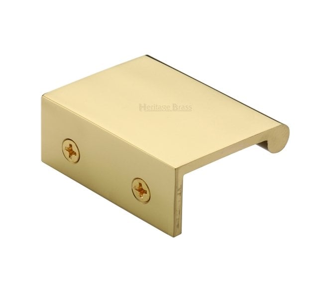 Heritage Brass EPR Edge Pull Cabinet Handles - Unlacquered Brass