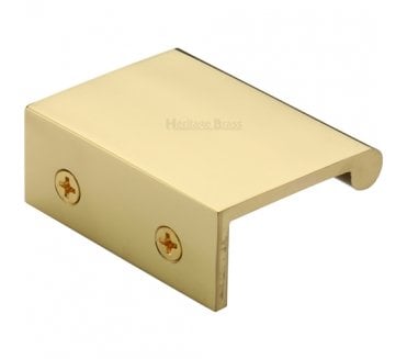 Heritage Brass EPR Edge Pull Cabinet Handles - Unlacquered Brass