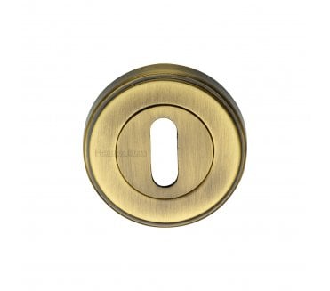 Heritage Brass ERD7000 Stepped Keyhole Escutcheon 53mm - Antique Brass