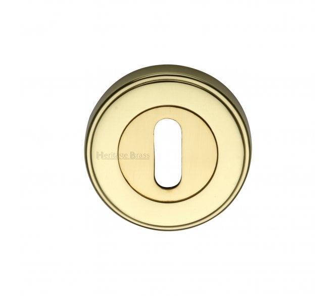 Heritage Brass ERD7000 Stepped Keyhole Escutcheon 53mm - Polished Brass