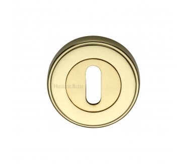 Heritage Brass ERD7000 Stepped Keyhole Escutcheon 53mm - Polished Brass