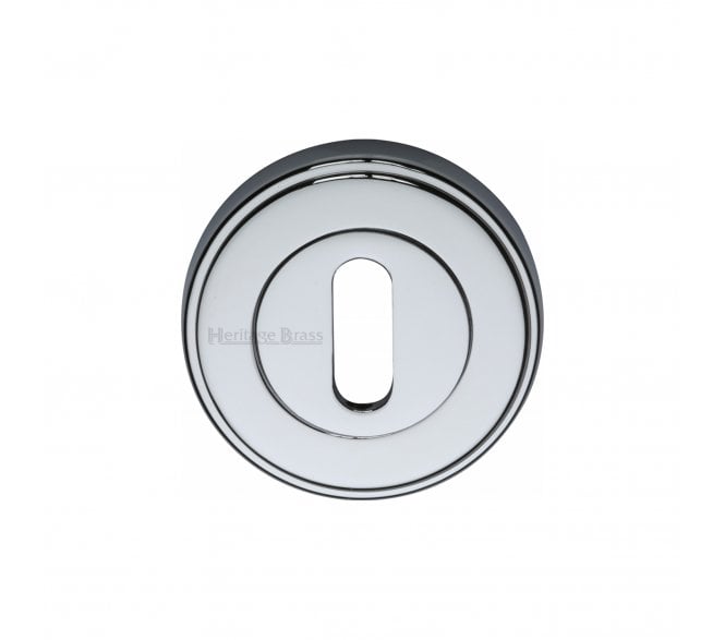 Heritage Brass ERD7000 Stepped Keyhole Escutcheon 53mm - Polished Chrome