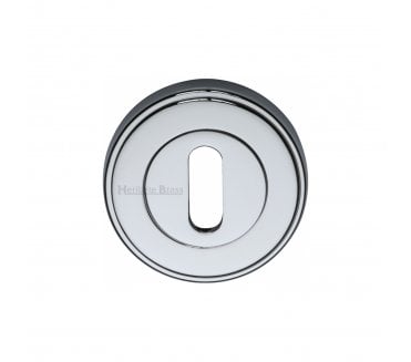 Heritage Brass ERD7000 Stepped Keyhole Escutcheon 53mm - Polished Chrome