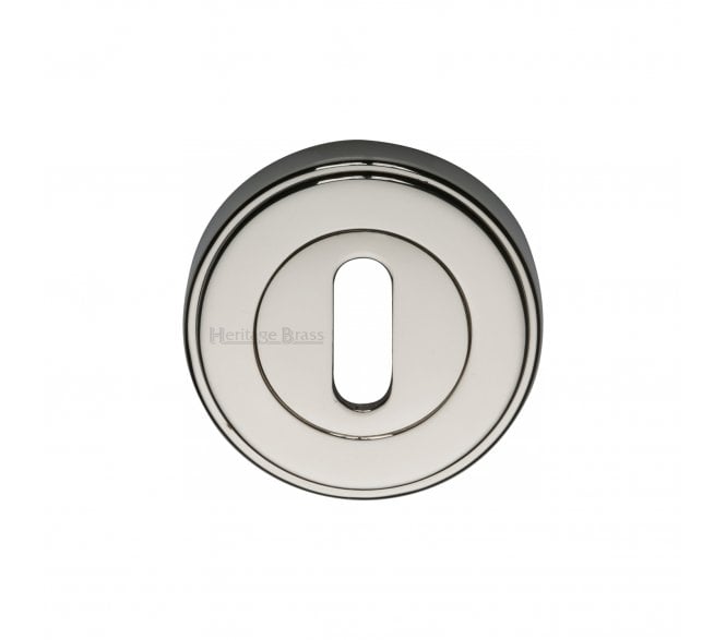 Heritage Brass ERD7000 Stepped Keyhole Escutcheon 53mm - Polished Nickel