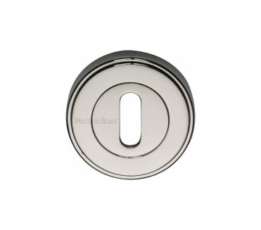 Heritage Brass ERD7000 Stepped Keyhole Escutcheon 53mm - Polished Nickel
