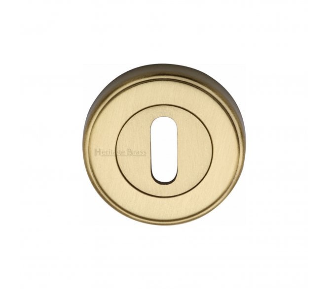 Heritage Brass ERD7000 Stepped Keyhole Escutcheon 53mm - Satin Brass