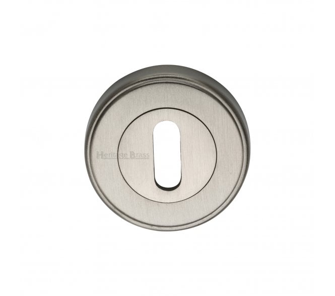 Heritage Brass ERD7000 Stepped Keyhole Escutcheon 53mm - Satin Nickel
