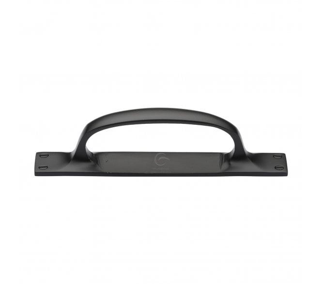 Heritage Brass FB1142 Cabinet Pull Handles On Backplate - Rustic Black