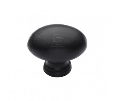 Heritage Brass FB118 Cabinet Knobs Oval Design - Rustic Black