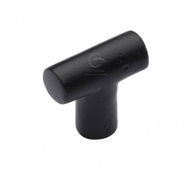 Heritage Brass FB2234 Cabinet Knob T Shaped Design 35mm - Rustic Black