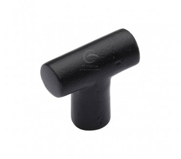 Heritage Brass FB2234 Cabinet Knob T Shaped Design 35mm - Rustic Black