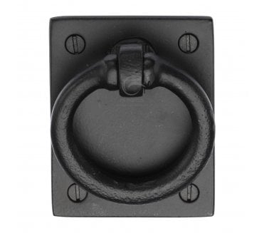 Heritage Brass FB6367 Ring Drop Pull on Plate - Rustic Black
