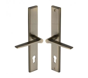 Heritage Brass Gio Multipoint Lock Handles, 92mm Centres - Antique Brass