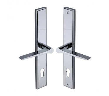 Heritage Brass Gio Multipoint Lock Handles, 92mm Centres - Polished Chrome