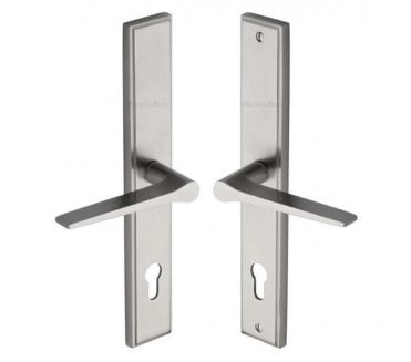Heritage Brass Gio Multipoint Lock Handles, 92mm Centres - Satin Chrome