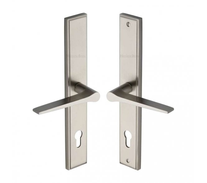 Heritage Brass Gio Multipoint Lock Handles, 92mm Centres - Satin Nickel