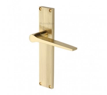 Heritage Brass Gio On Reeded Backplate - Polished Brass