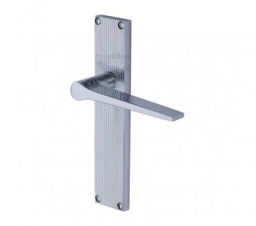Heritage Brass Gio On Reeded Backplate - Polished Chrome