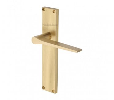 Heritage Brass Gio On Reeded Backplate - Satin Brass