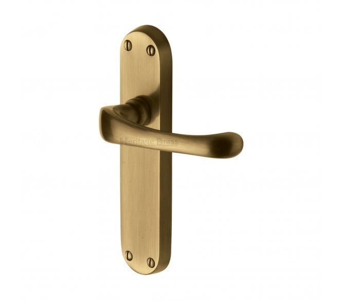 Heritage Brass Gloucester Door Handles On Backplate - Antique Brass