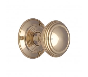 Heritage Brass Goodrich Mortice Knobs - Polished Brass