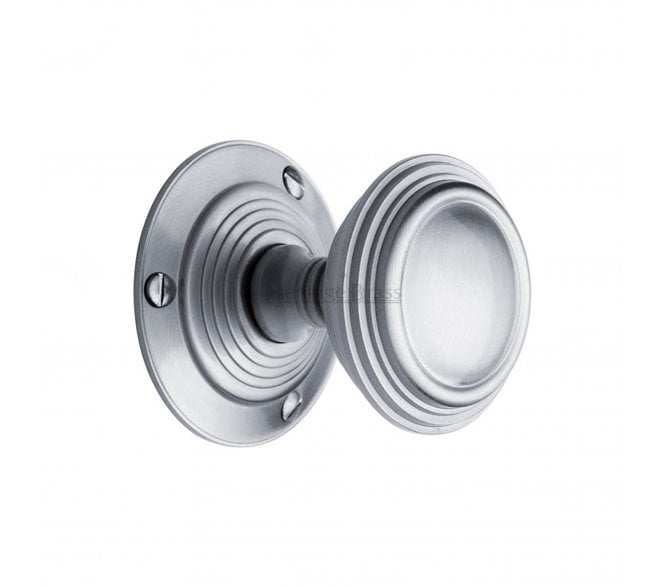 Heritage Brass Goodrich Mortice Knobs - Satin Chrome