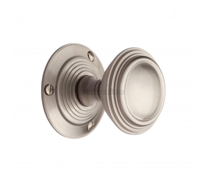 Heritage Brass Goodrich Mortice Knobs - Satin Nickel