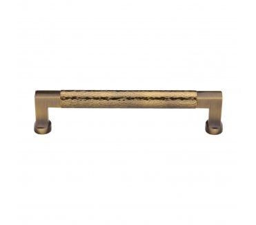 Heritage Brass HAM0312 Hammered Bauhaus Cabinet Pull Handles - Antique Brass