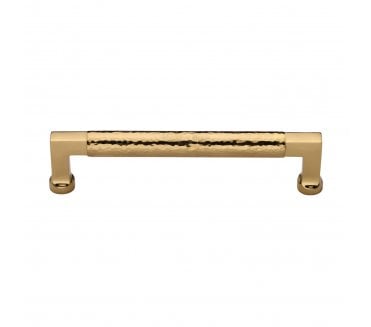 Heritage Brass HAM0312 Hammered Bauhaus Cabinet Pull Handles - Polished Brass