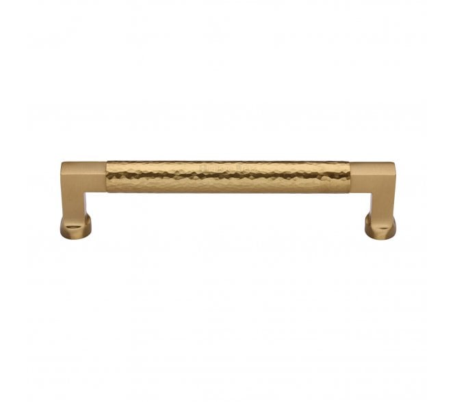 Heritage Brass HAM0312 Hammered Bauhaus Cabinet Pull Handles - Satin Brass
