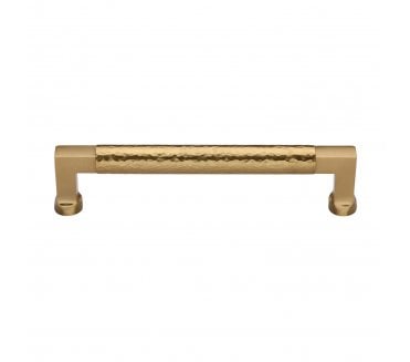 Heritage Brass HAM0312 Hammered Bauhaus Cabinet Pull Handles - Satin Brass