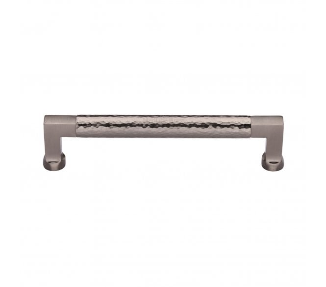 Heritage Brass HAM0312 Hammered Bauhaus Cabinet Pull Handles - Satin Nickel