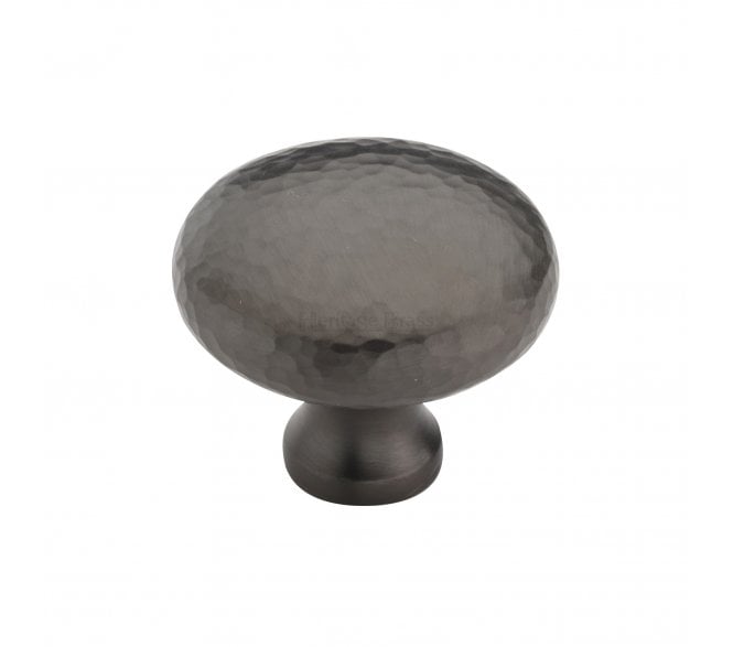Heritage Brass HAM113 Hammered Victorian Round Cabinet Knobs - Matt Bronze