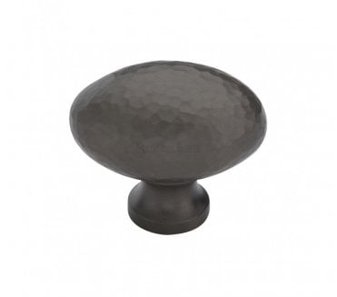 Heritage Brass HAM114 Hammered Victorian Oval Cabinet Knobs - Matt Bronze