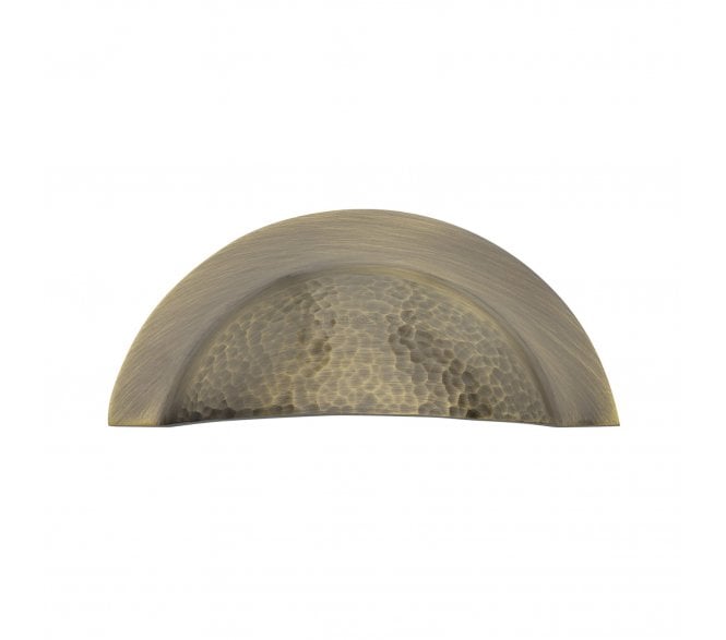 Heritage Brass HAM1730 Hammered Crescent Drawer Cup Pull - Antique Brass