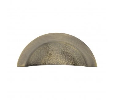 Heritage Brass HAM1730 Hammered Crescent Drawer Cup Pull - Antique Brass