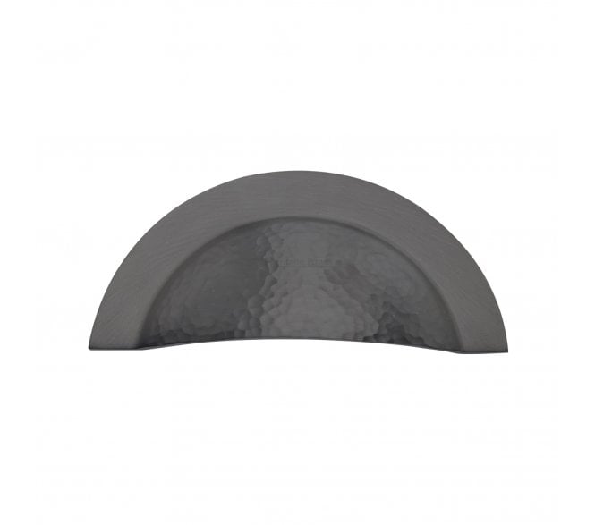Heritage Brass HAM1730 Hammered Crescent Drawer Cup Pull - Matt Bronze
