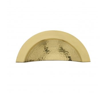Heritage Brass HAM1730 Hammered Crescent Drawer Cup Pull - Polished Brass