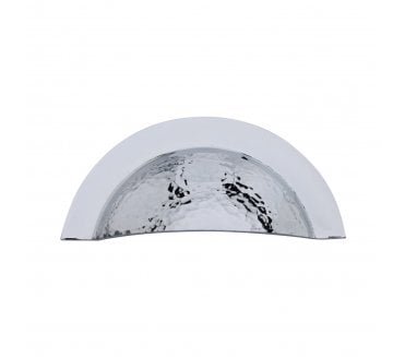 Heritage Brass HAM1730 Hammered Crescent Drawer Cup Pull - Polished Chrome