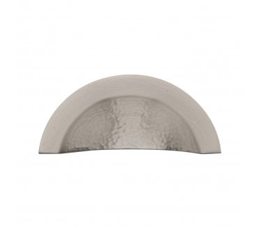 Heritage Brass HAM1730 Hammered Crescent Drawer Cup Pull - Satin Nickel