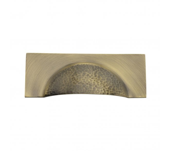 Heritage Brass HAM2764 Hammered Hampshire Drawer Cup Pull - Antique Brass