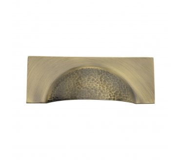 Heritage Brass HAM2764 Hammered Hampshire Drawer Cup Pull - Antique Brass