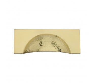 Heritage Brass HAM2764 Hammered Hampshire Drawer Cup Pull - Polished Brass